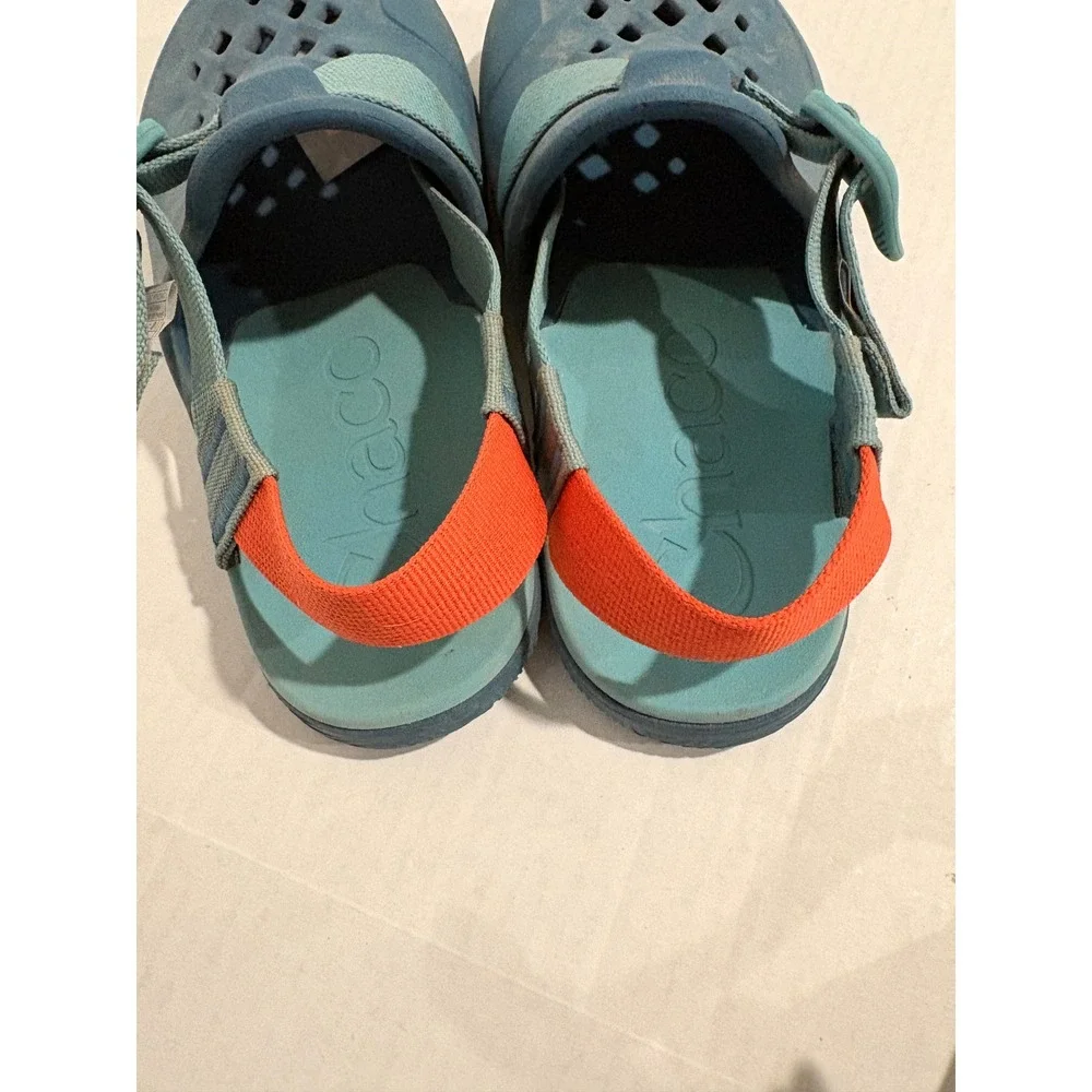 Chaco Chillos Clog Womens 5 Blue Orange Adjustable Strap Performance Sandals